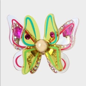 Betsey Johnson Butterfly Resin Ring